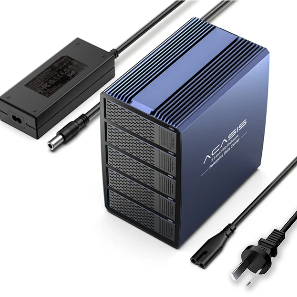 Acasis 5 Bay External Array 2.5/3.5 Inch USB-C to SATA HDD RAID Case - Image 15