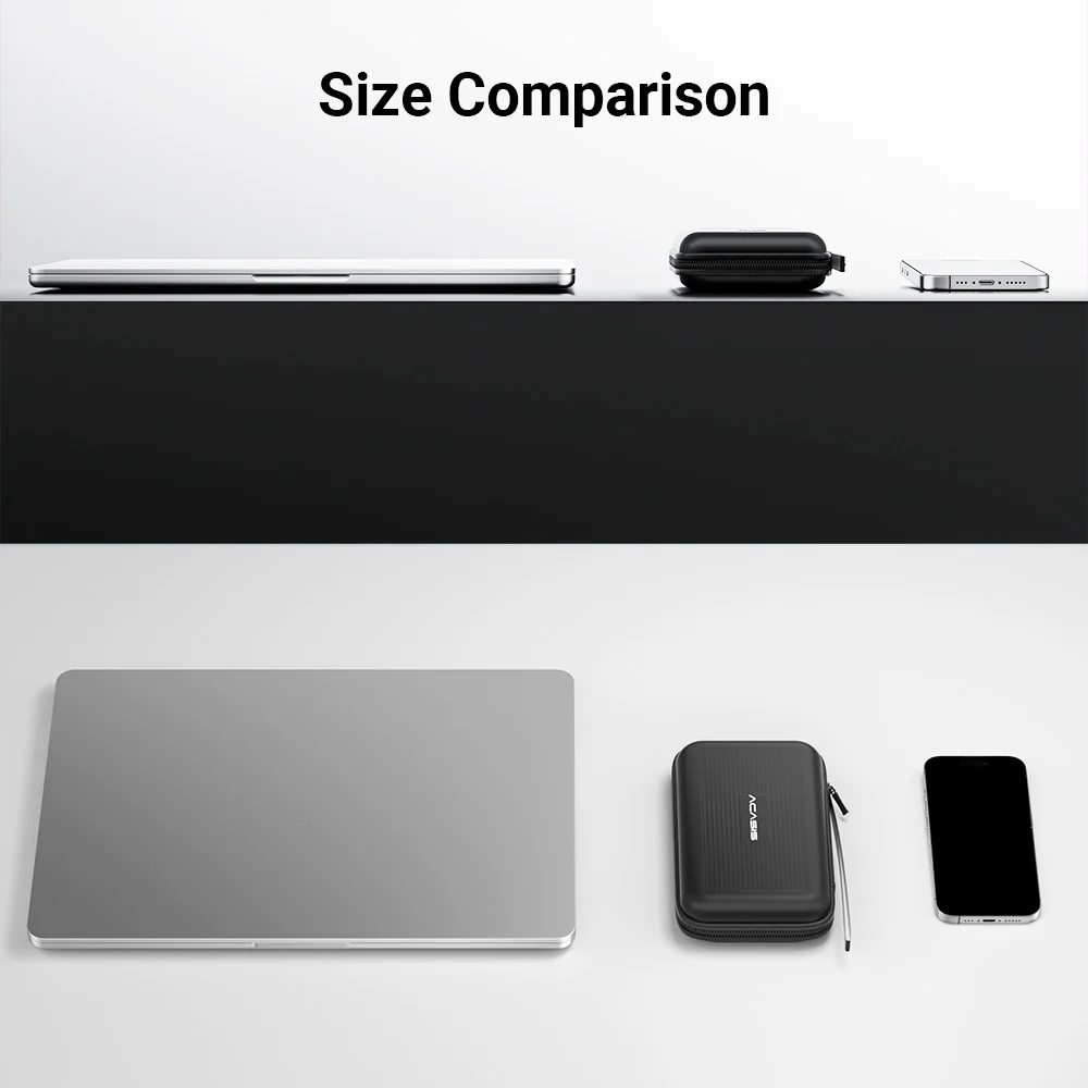 Acasis New Black External Hard Drive Carrying Case for SSD Enclosure - Image 3