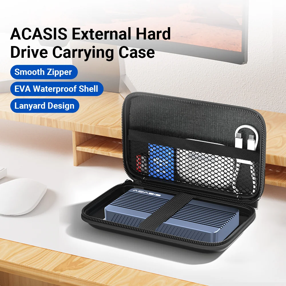 Acasis New Black External Hard Drive Carrying Case for SSD Enclosure - Image 6