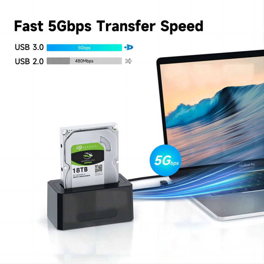 Acasis SAS/SATA to USB 3.0 Hard Drive Docking Station - Image 4