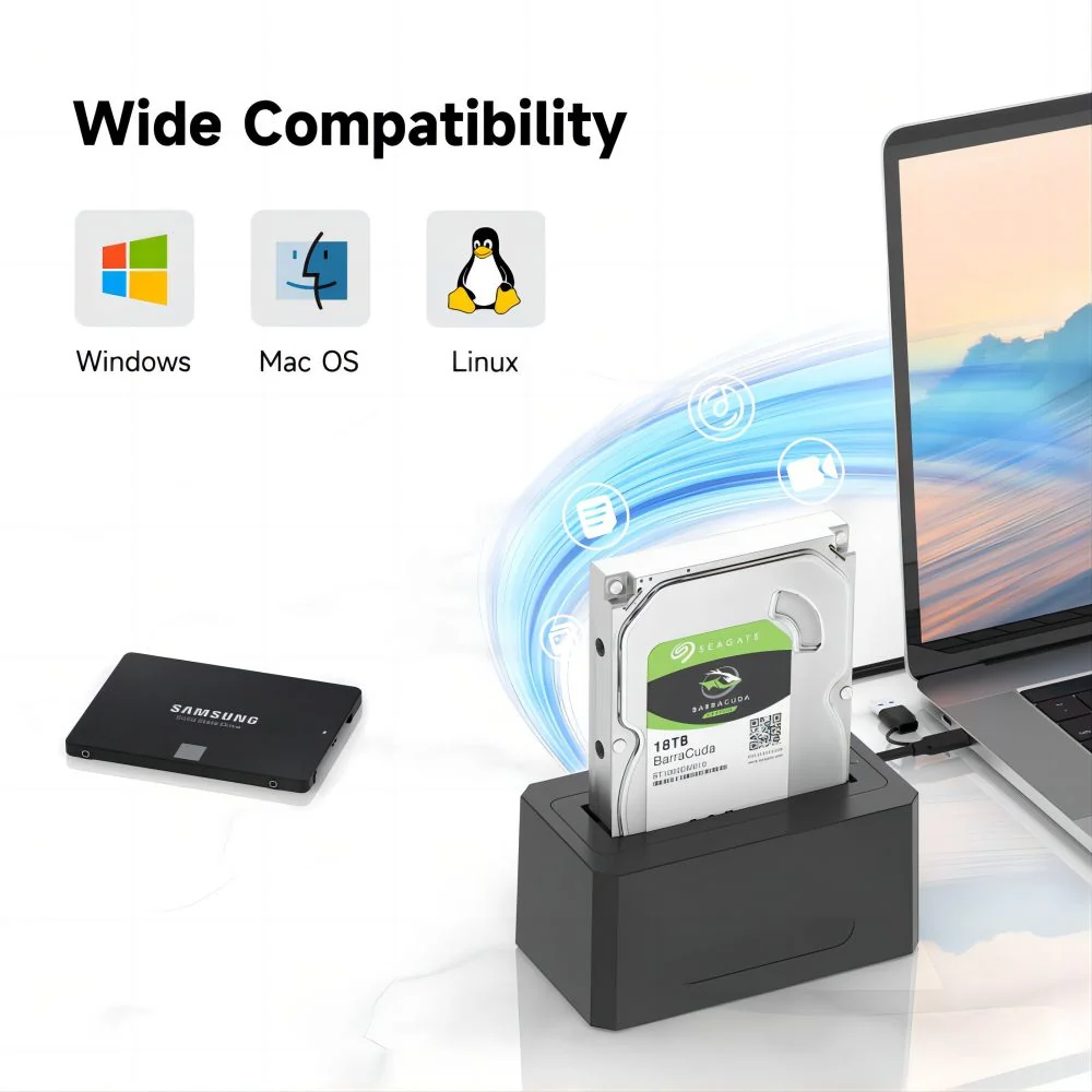 Acasis SAS/SATA to USB 3.0 Hard Drive Docking Station - Image 7