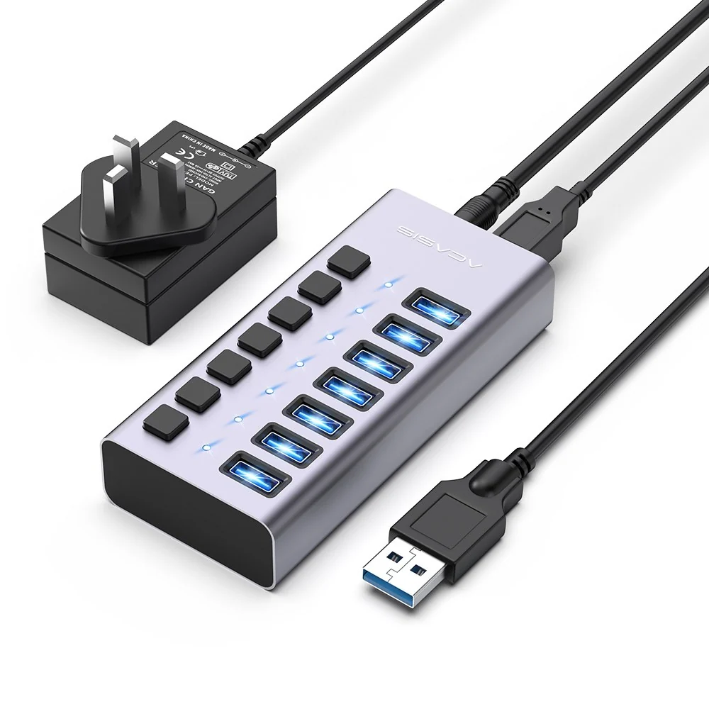 Acasis 7 Ports USB 3.1 Hub with Individual On/Off Switches Splitter - Image 10