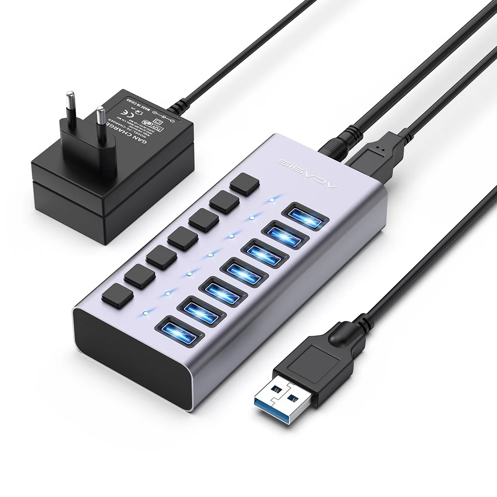 Acasis 7 Ports USB 3.1 Hub with Individual On/Off Switches Splitter - Image 9